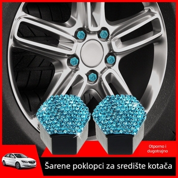 Zaštitni poklopac navoj kolnog vijka s dijamantnim ukrasom, LONGBANG, model LUN GU 1, opća kompatibilnost, prilagodljiva obrada