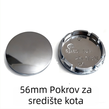 Hub kapica kotača – elektroplatirana, glatka zakrivljena površina, aluminijsko-ABS podnožje, univerzalna kompatibilnost