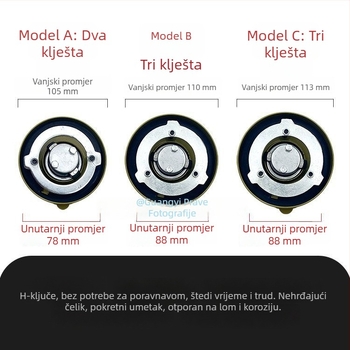Protu-krađa kapica spremnika goriva za velike kamione - nehrđajući čelik, Honglin, kompatibilno s J6, J5, Auman, Dongfeng, Tianlong, Steyr i drugi kamioni