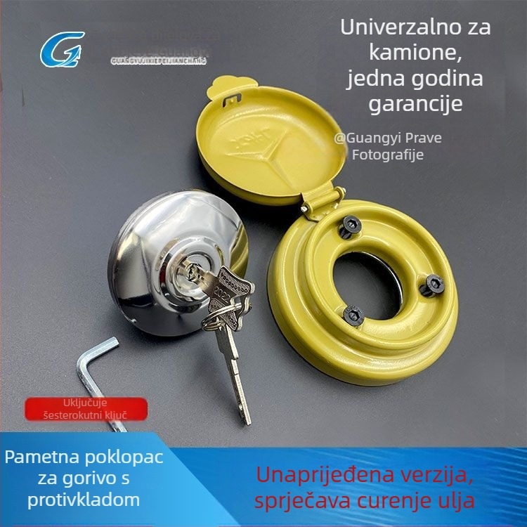 Protu-krađa kapica spremnika goriva za velike kamione - nehrđajući čelik, Honglin, kompatibilno s J6, J5, Auman, Dongfeng, Tianlong, Steyr i drugi kamioni