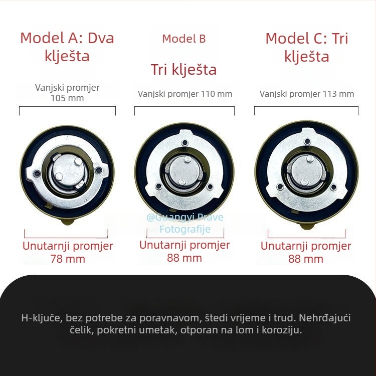 Protu-krađa kapica spremnika goriva za velike kamione - nehrđajući čelik, Honglin, kompatibilno s J6, J5, Auman, Dongfeng, Tianlong, Steyr i drugi kamioni