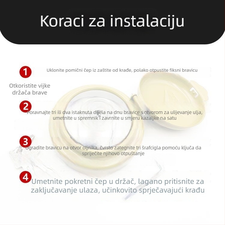 Protu-krađa kapica spremnika goriva za velike kamione - nehrđajući čelik, Honglin, kompatibilno s J6, J5, Auman, Dongfeng, Tianlong, Steyr i drugi kamioni