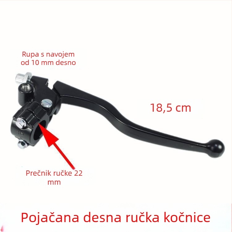 Okvir upravljača motocikla s lijevom ručkom spojke i desnom ručkom kočnice, marka Dinosaur Cow, model Handlehold, materijal Drugo, prilagođavanje Da