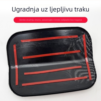 Dodge Challenger 2015-2021 ABS naljepnica za vanjsku dekoraciju poklopca spremnika goriva s karbonskim uzorkom