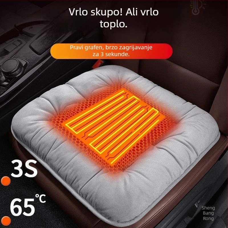 USB grijaća podloga za sjedalo za automobil i ured, periva, napunjena lavandom