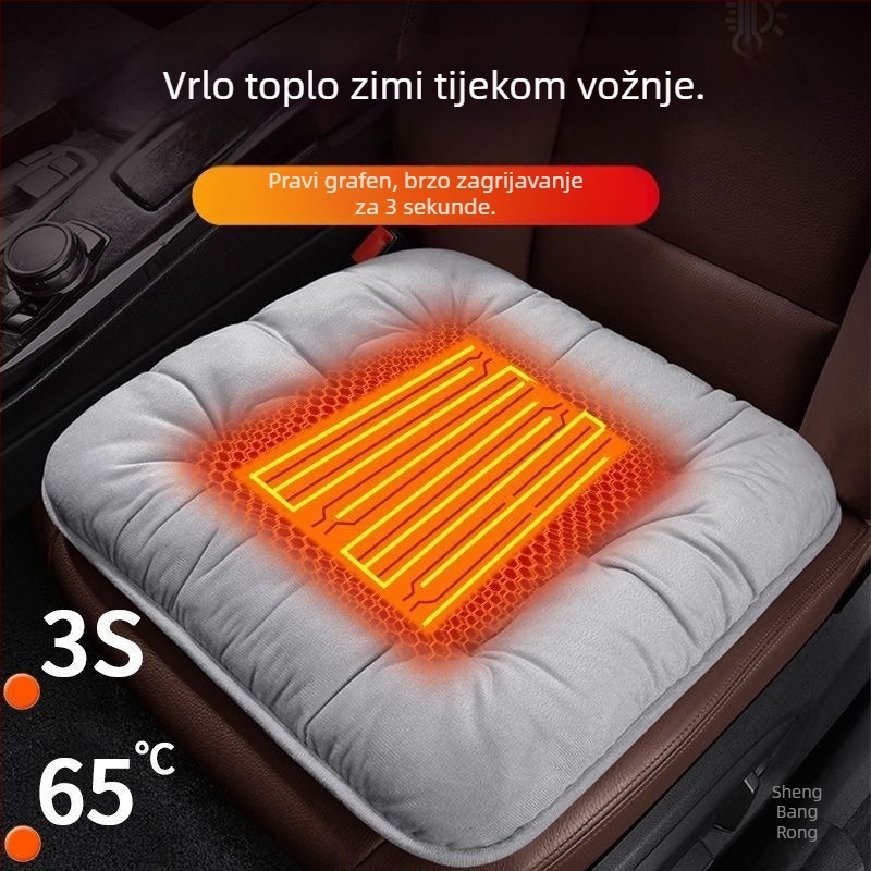USB grijaća podloga za sjedalo za automobil i ured, periva, napunjena lavandom