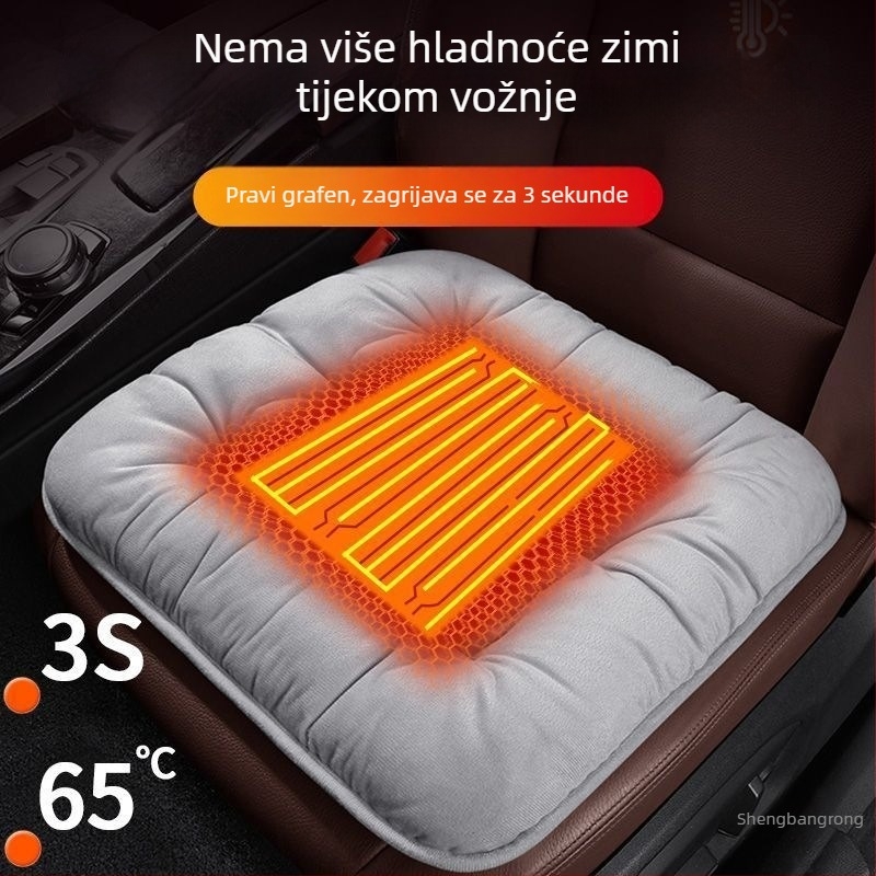 USB grijaća podloga za sjedalo za automobil i ured, periva, napunjena lavandom