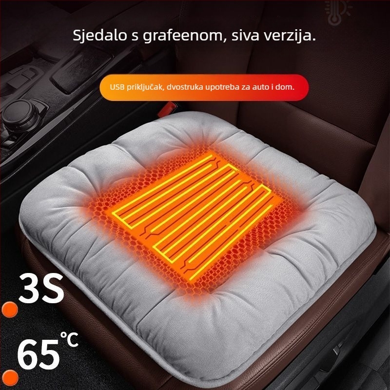 USB grijaća podloga za sjedalo za automobil i ured, periva, napunjena lavandom