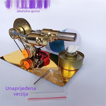 Igrački model Stirlingova motora s metalnom konstrukcijom, pogodan za 61+ godina, edukativna demonstracija parnog motora
