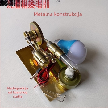 Igrački model Stirlingova motora s metalnom konstrukcijom, pogodan za 61+ godina, edukativna demonstracija parnog motora