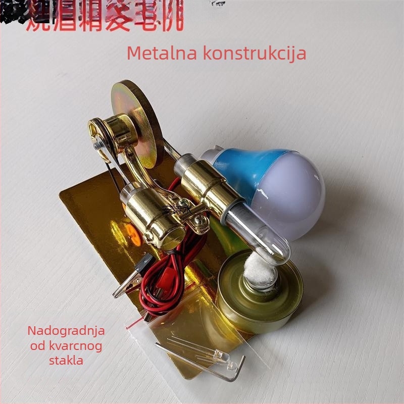 Igrački model Stirlingova motora s metalnom konstrukcijom, pogodan za 61+ godina, edukativna demonstracija parnog motora