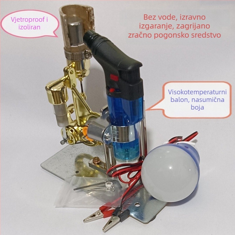 Igrački model Stirlingova motora s metalnom konstrukcijom, pogodan za 61+ godina, edukativna demonstracija parnog motora