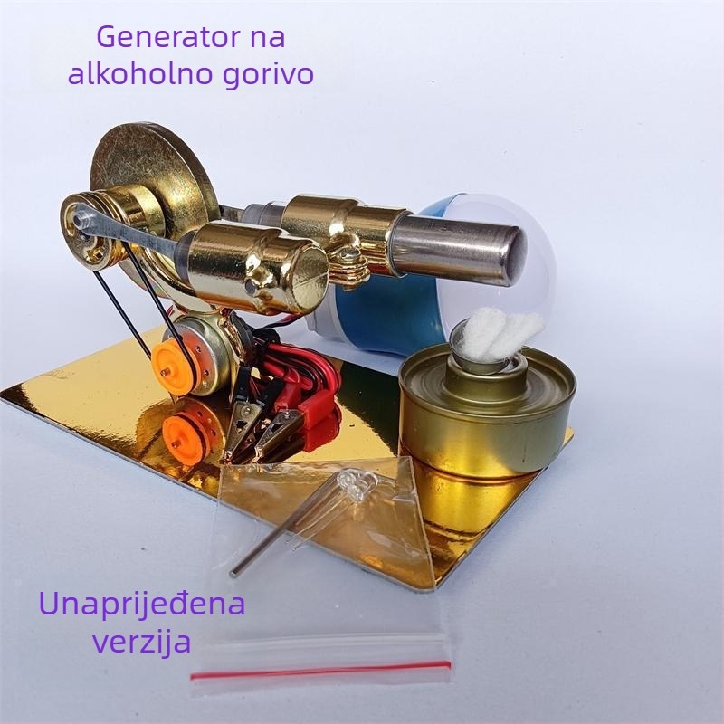 Igrački model Stirlingova motora s metalnom konstrukcijom, pogodan za 61+ godina, edukativna demonstracija parnog motora