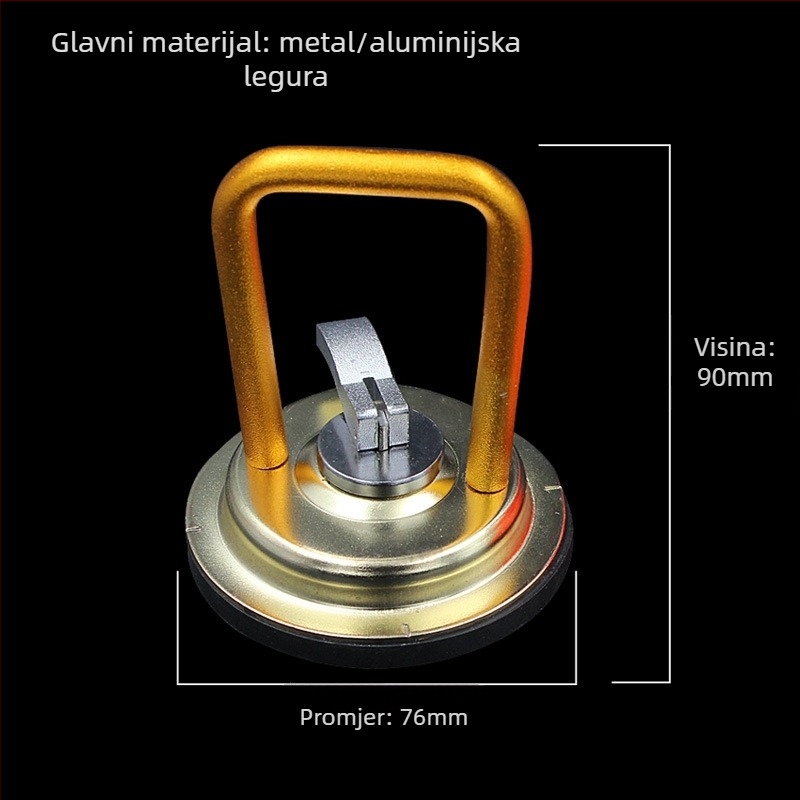 Metalna usisna čašica za staklo, pločice, pod i strop; za demontažu kapice kotača i retrovizora