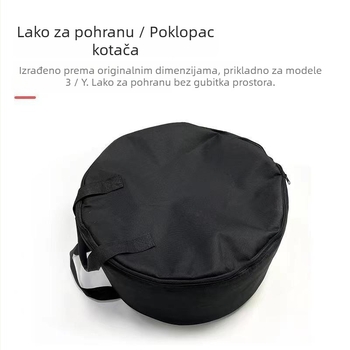 Torba za skladištenje poklopaca kotača Tesla 18/19 inča, slojevita za Model 3 i kompatibilna s Modelom Y — dodatci za pohranu.