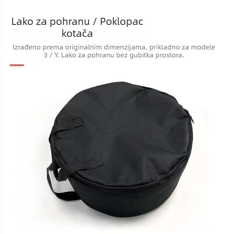 Torba za skladištenje poklopaca kotača Tesla 18/19 inča, slojevita za Model 3 i kompatibilna s Modelom Y — dodatci za pohranu.