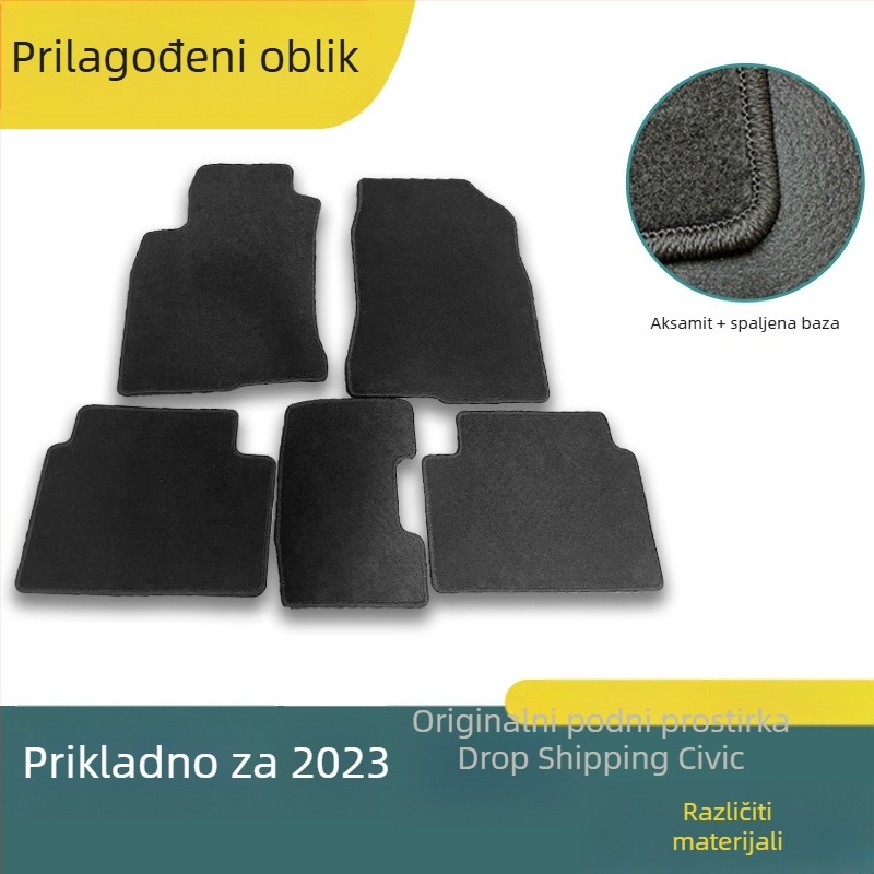 Automobilske prostirke od velura, marka SONSANG, univerzalna kompatibilnost, s logotipom