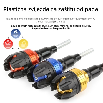 Aluminijska zlitina motocikl anti-pad šipka za Huanglong 600 Blue Baolong pedale s gumiranim krajevima