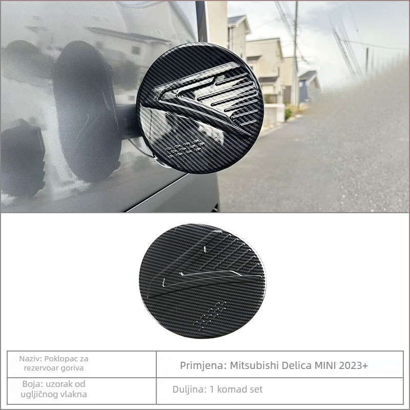 Zaštitna naljepnica poklopca spremnika goriva za Mitsubishi Delica MINI — Materijal: ABS; Marka: Little le wang; Kompatibilnost: Mitsubishi Delica MINI; Podrijetlo: Zhejiang