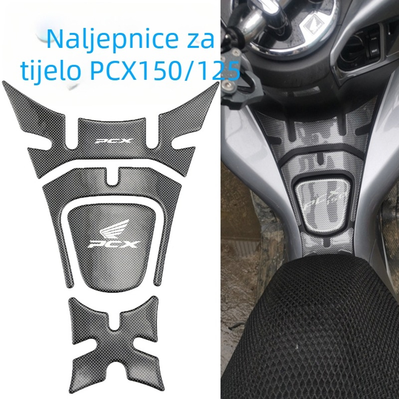SYMOTO karbonska vlakna naljepnica spremnika goriva i poklopca Honda PCX125/150 – zaštitni ukras motocikla