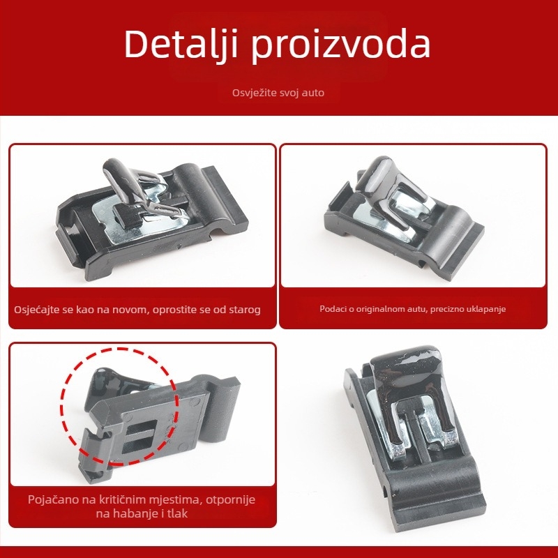 Sokamai: Pružni šarnir poklopca spremnika goriva, model 7736030070, za Toyota Prado, Reiz, RAV4, Vios; materijal: čelik i ABS
