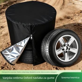 Navlaka za automobilsku gumu, zaštita od sunca i vodootporna, 420D Oxford tkanina, set od 4 komada