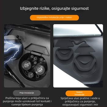 Silikonski poklop za punjački port za Tesla Model 3/Y – vodootporan, otporan na prašinu, integrirani dizajn