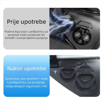 Silikonski poklop za punjački port za Tesla Model 3/Y – vodootporan, otporan na prašinu, integrirani dizajn