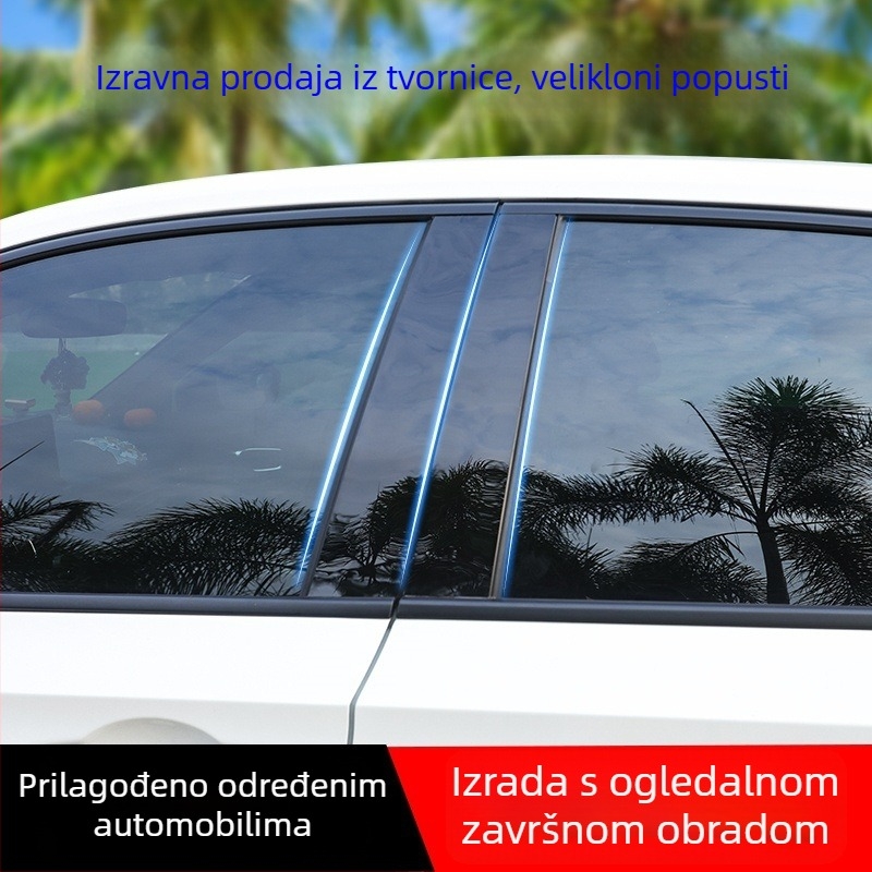Dekorativna svjetlosna traka za prozor Toyota Hilux 2015-2023, naljepnica na bočna vrata i B-stup