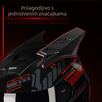 HNJ ABS kaciga za motocikle s potpuno licem, za odrasle, sve sezone, za stazu