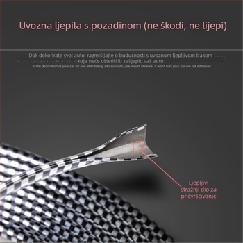 Dekorativni pojas za automobilsku ventilaciju, U-oblik klipsa za vrata, srebrni PVC dekorativni trak