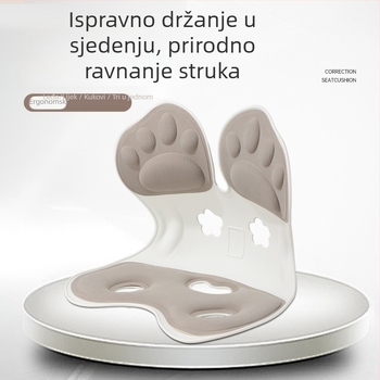Jastuk za sjedenje za korekciju držanja i podršku struka, punilo memorijska pjena, navlaka od vlakna viskoze
