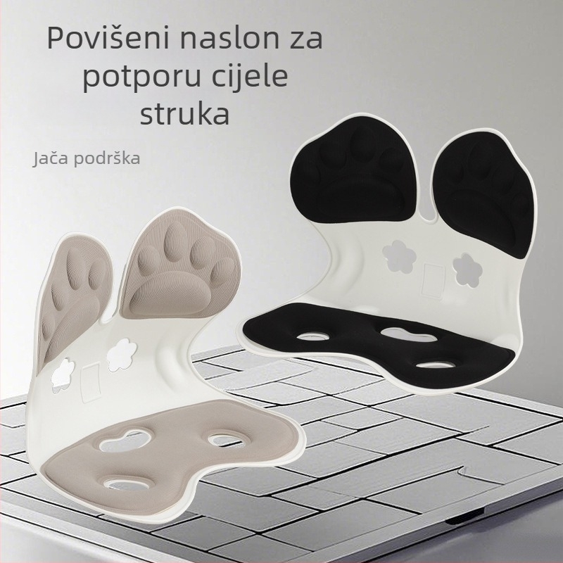 Jastuk za sjedenje za korekciju držanja i podršku struka, punilo memorijska pjena, navlaka od vlakna viskoze