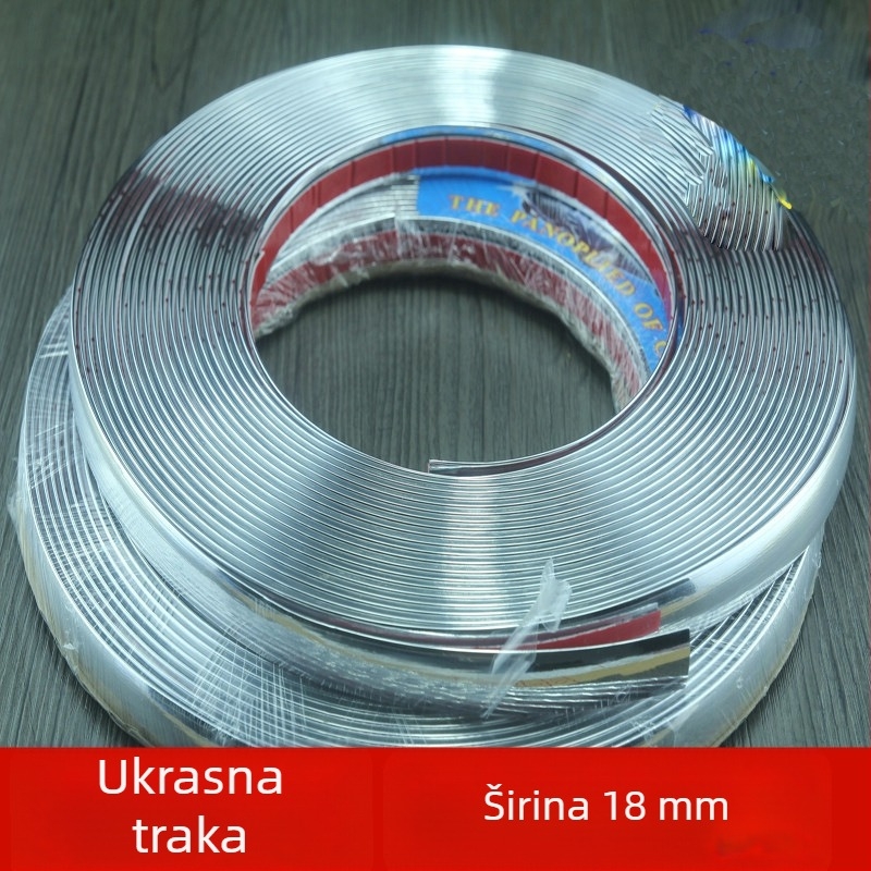 Kromirana dekorativna letvica karoserije, širina 18 mm