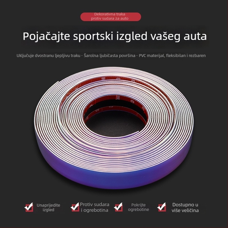 Univerzalne PVC kromirane dekorativne trake za prozore i rubove vrata, zaštitne trake karoserije