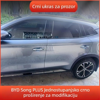 Traka za ukrašavanje prozora za BYD Song Plus DM-i/EV, crna obrada, dekorativni auto-dodatak