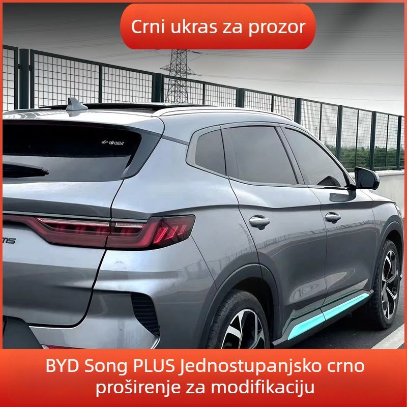 Traka za ukrašavanje prozora za BYD Song Plus DM-i/EV, crna obrada, dekorativni auto-dodatak