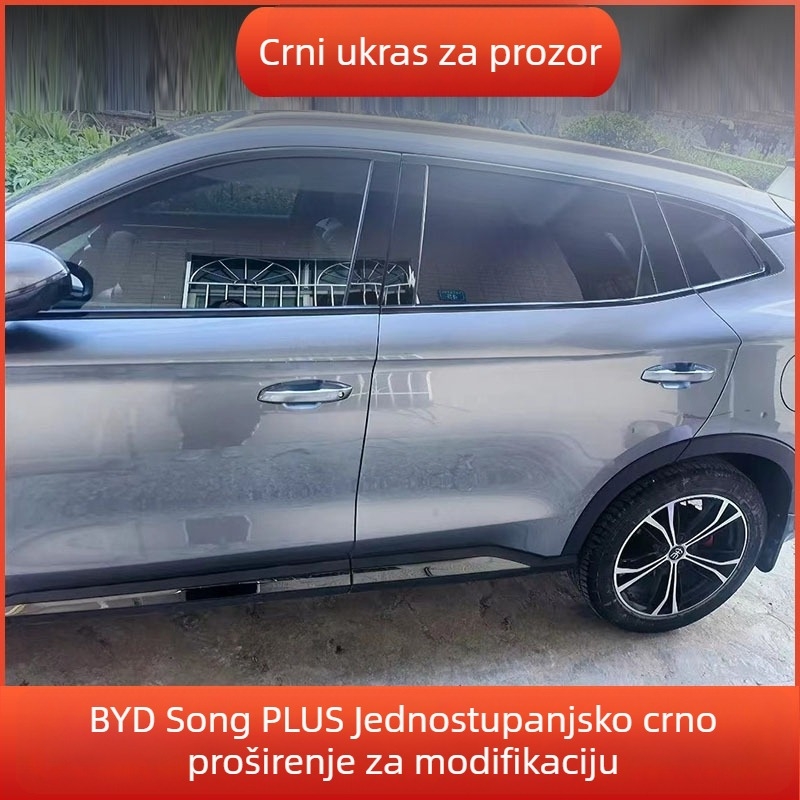 Traka za ukrašavanje prozora za BYD Song Plus DM-i/EV, crna obrada, dekorativni auto-dodatak