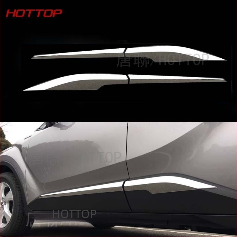 Dekorativne letvice za rub vrata Toyota C-HR (2017) – elektroplatirano ABS plast, HOTTOP