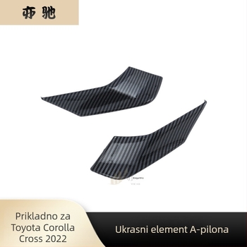 Dekorativna naljepnica za prednji A-stupac za Toyota Corolla CROSS, model NCHK8856, ABS plast, isključivo za originalno vozilo