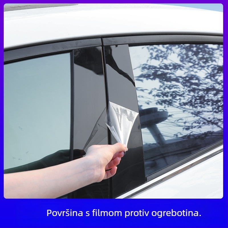 Dekorativna naljepnica za središnji stub prozora s crnim sjajnim oglednim završetkom za S05/SL03/S7/S07/L07