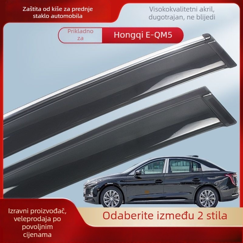Hongruibonte akrilni Rain Shield za Hongqi E-QM5 – direktno lijepljenje, prilagodljiva obrada, pogodno za specijalizirana vozila