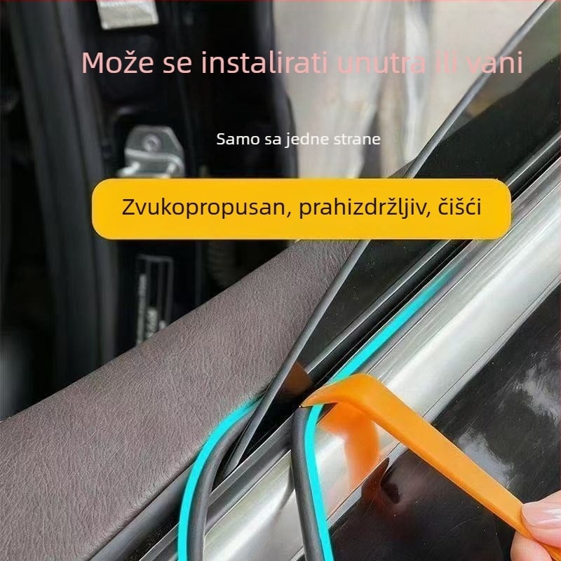 Traka za brtvljenje prozora automobila za smanjenje buke i zvučnu izolaciju stakla, rub bočnog prozora, otporna na prašinu, vodootporna i protiv magljenja, protiv vibracija