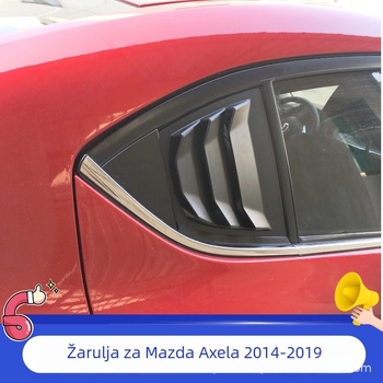 Mazda 3 Axela 2014–2019 stražnja bočna lamelirana ventila za prozor, Mustang stil trokuti oblik prozora