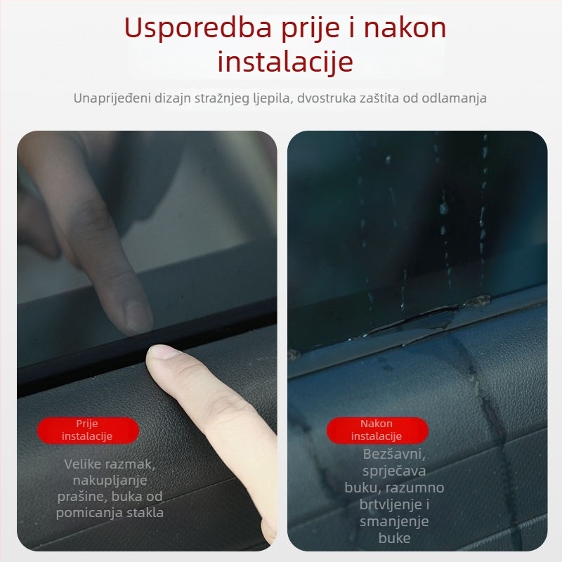 Brtveni trak za prozore automobila, popunjavanje prostora između stakla i okvira, ublažavanje vibracija i buke