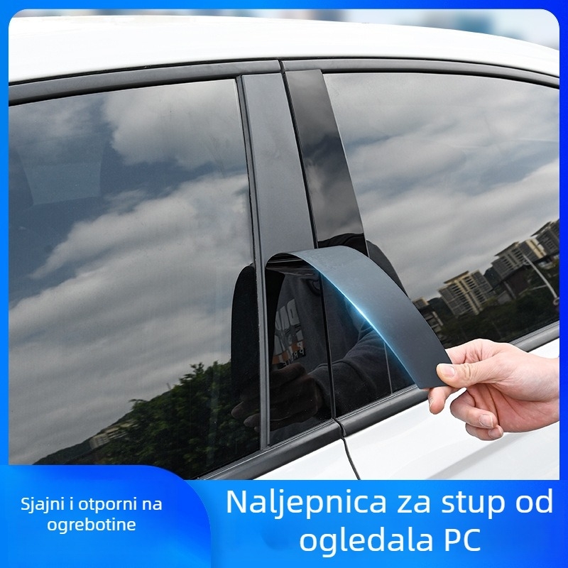 Exquisite sjajna crna naljepnica za srednji stub vrata Kia Sorento (Sorento L), Stonic i Seltos