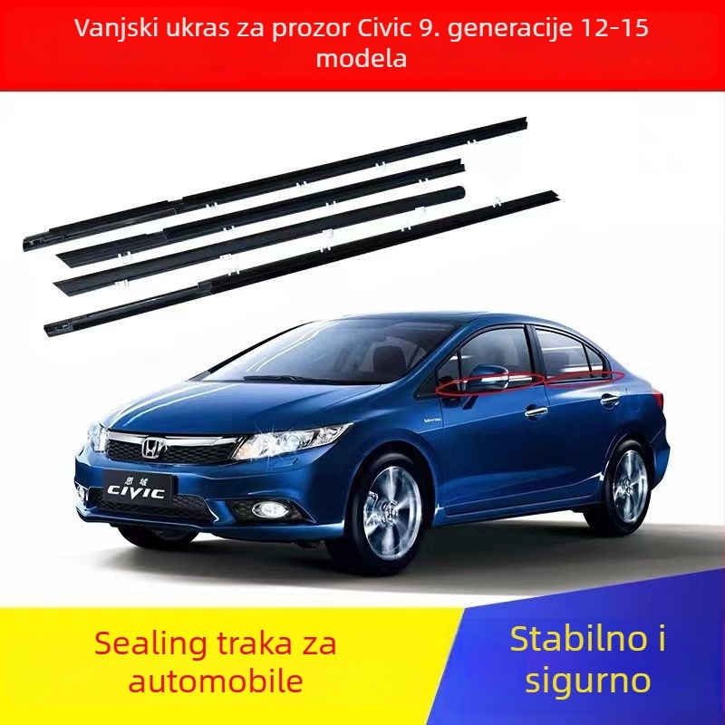 Civic vanjska brtva prozorskog stakla i vodni deflektor
