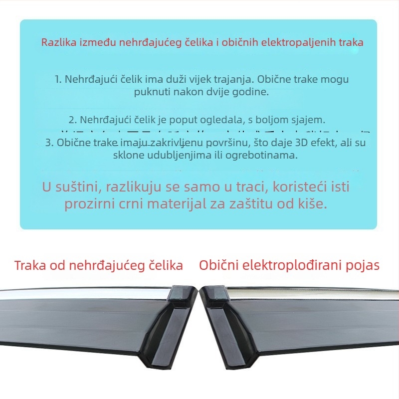 Zaštita prozora od kiše za BYD Dolphin – Akril, montaža kuka i ljepilo, set od četiri komada