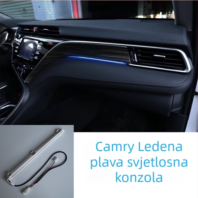 LED set za ambijentalno osvjetljenje instrument ploče i središnje konsole Camry 2018-2023, kontrola putem aplikacije, više boja