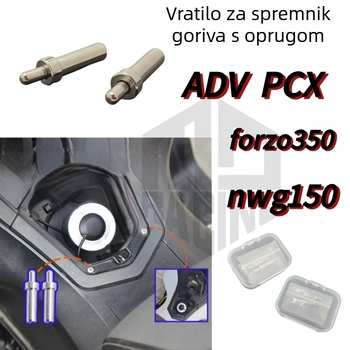 Pružinski izbacivač štift za kapu spremnika goriva motocikla – nehrđajući čelik, kompatibilno s Honda PCX/ADV/Forzo
